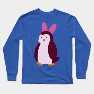 Pink Bow Penguin Long Sleeve T-Shirt